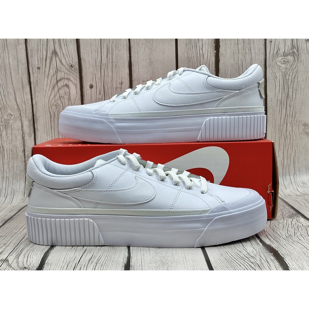 Nike Women's Court Legacy Lift Triple White‎ DM7590-101 Size 12 New